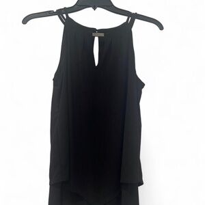 White House Black Market Keyhole Black Blouse